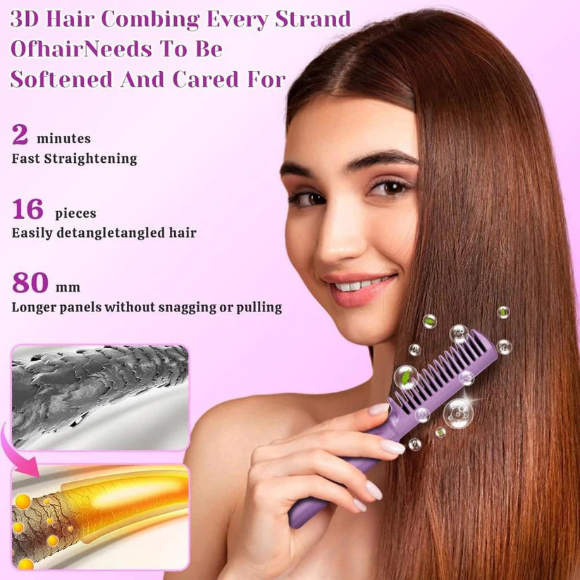Meneflix Portable Mini Hair Straightener Cordless Rechargeable Comb