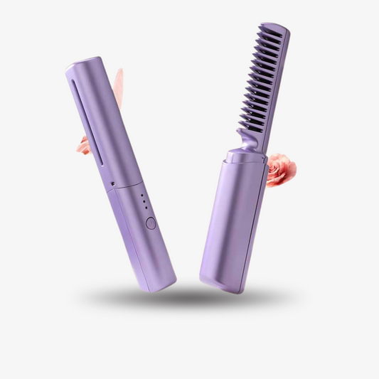Meneflix Portable Mini Hair Straightener Cordless Rechargeable Comb