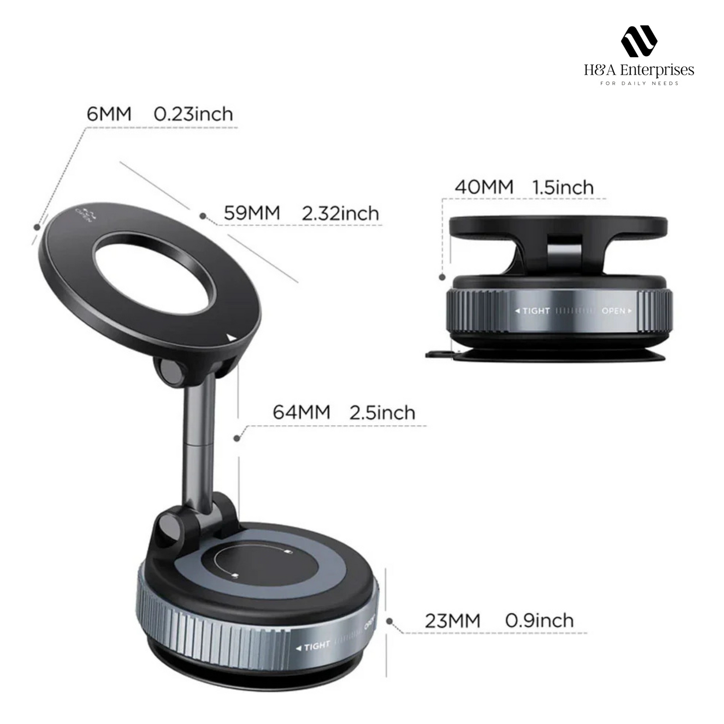 Premium Vacuum-Lock Phone Holder