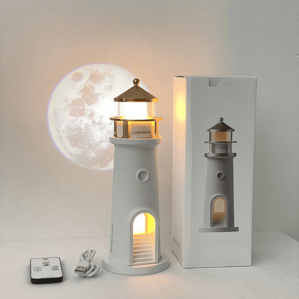 Moon Projection Lighthouse Lamp