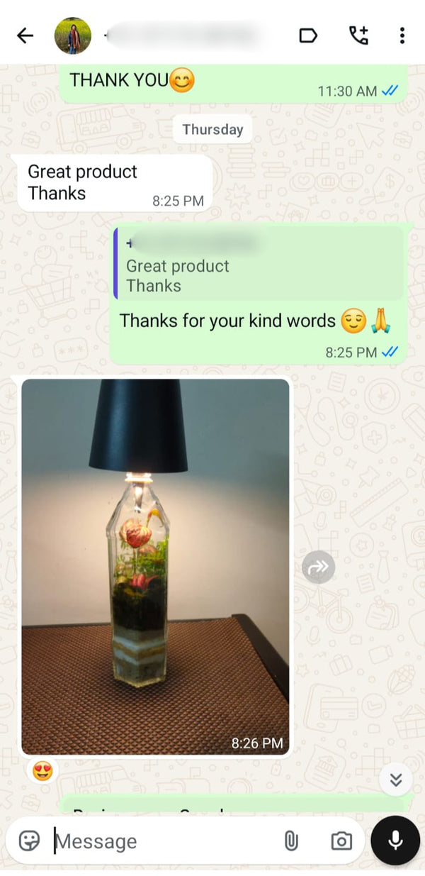 Customer WhatsApp Review